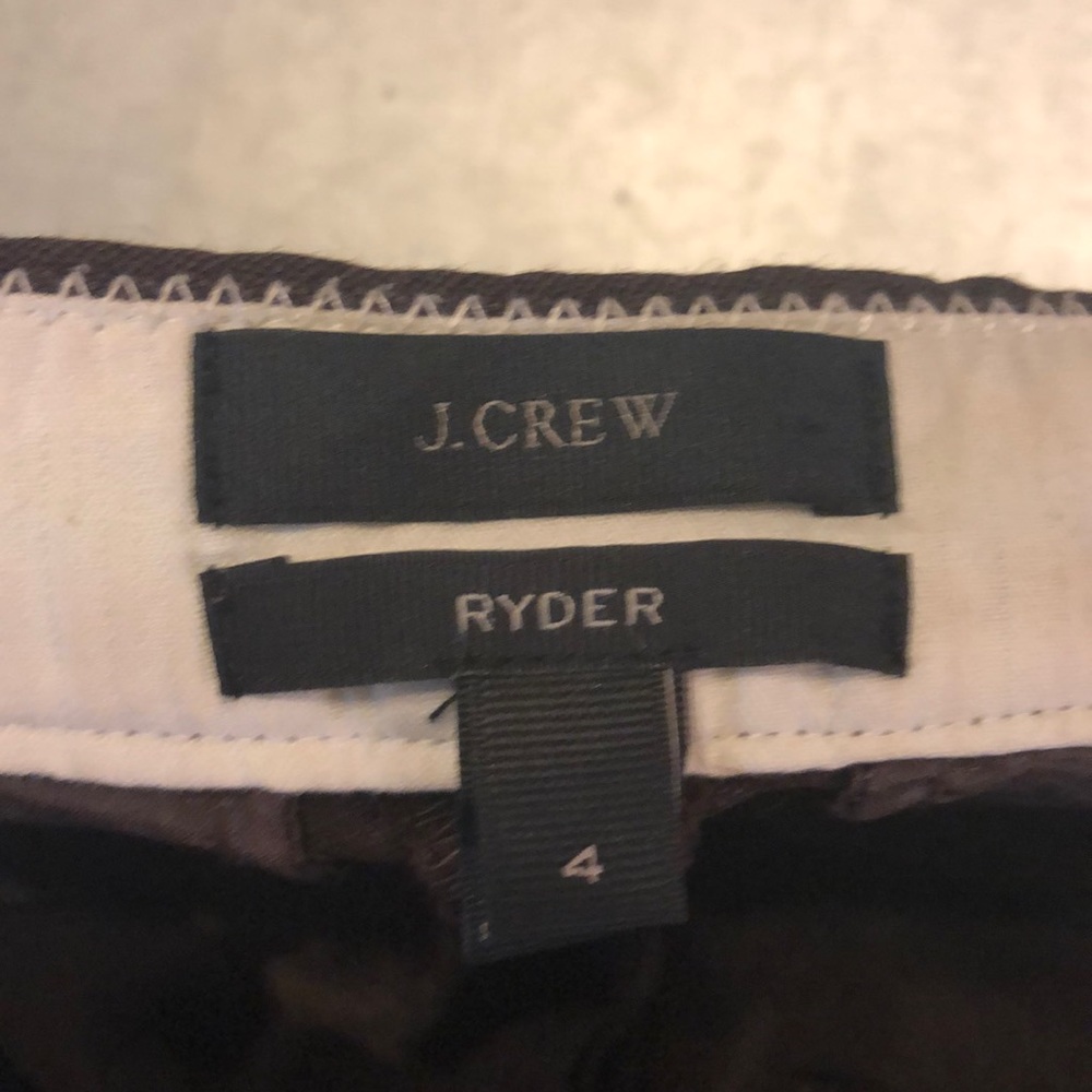 J Crew Ryder women’s size 4 brown pants